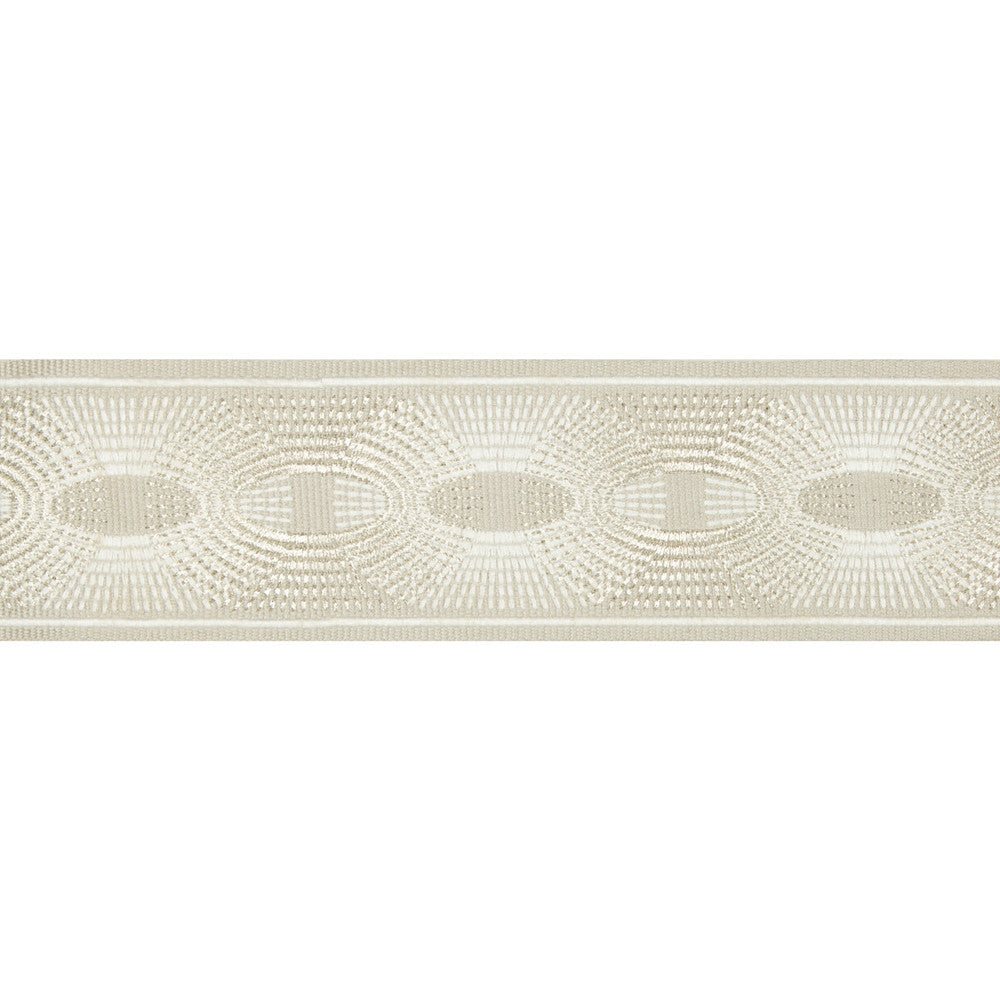 Deco Rays Soft Grey by Kravet Design Designer Trim BRAIDS BANDS & BORDERS LINEN - 35%;POLYESTER - 32%;VISCOSE - 20%;METALLIC - 13% China Horizontal: and Vertical: 3 - Swanky Fabrics -