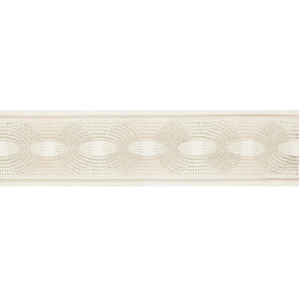 Deco Rays Oyster by Kravet Design Designer Trim BRAIDS BANDS & BORDERS LINEN - 35%;POLYESTER - 32%;VISCOSE - 20%;METALLIC - 13% China Horizontal: and Vertical: 3 - Swanky Fabrics -