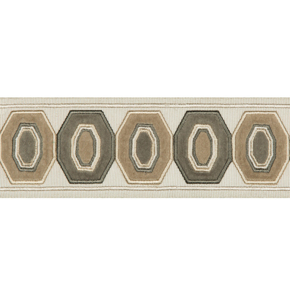 Geodex Linen by Kravet Design Designer Trim BRAIDS BANDS & BORDERS RAYON - 75%;COTTON - 25% India Horizontal: 3 and Vertical: 12.7 3 - Swanky Fabrics -