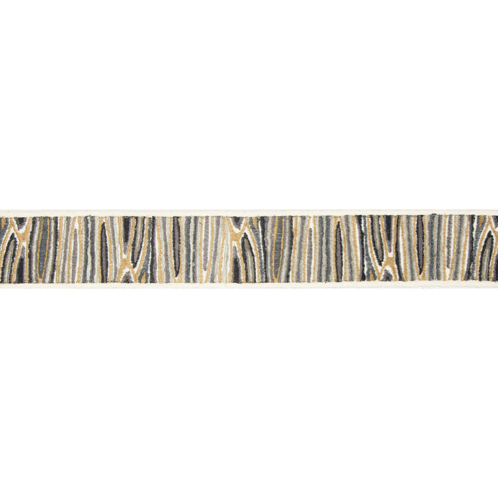 Woodside Slate by Kravet Design Designer Trim BRAIDS BANDS & BORDERS RAYON - 72%;POLYESTER - 28% India Horizontal: 2 and Vertical: 7.88 2 - Swanky Fabrics -