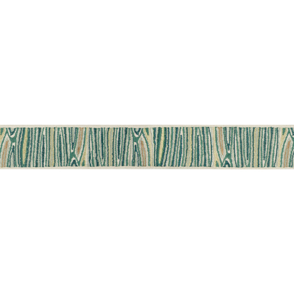 Woodside Teal by Kravet Design Designer Trim BRAIDS BANDS & BORDERS RAYON - 72%;POLYESTER - 28% India Horizontal: 2 and Vertical: 7.88 2 - Swanky Fabrics -