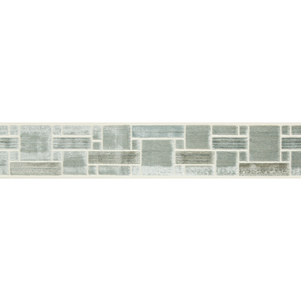 Brick Path Mineral by Kravet Design Designer Trim BRAIDS BANDS & BORDERS COTTON - 56%;VISCOSE - 44% India Horizontal: and Vertical: 2.75 - Swanky Fabrics -