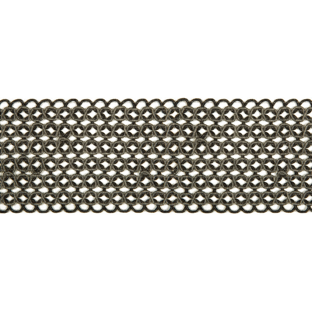 Hammock Border Graphite by Kravet Design Designer Trim PERFORMANCE TRIM INDOOR/OUTDOOR POLYACRYLIC - 97%;POLYESTER - 3% Germany Horizontal: and Vertical: 2.76 - Swanky Fabrics -