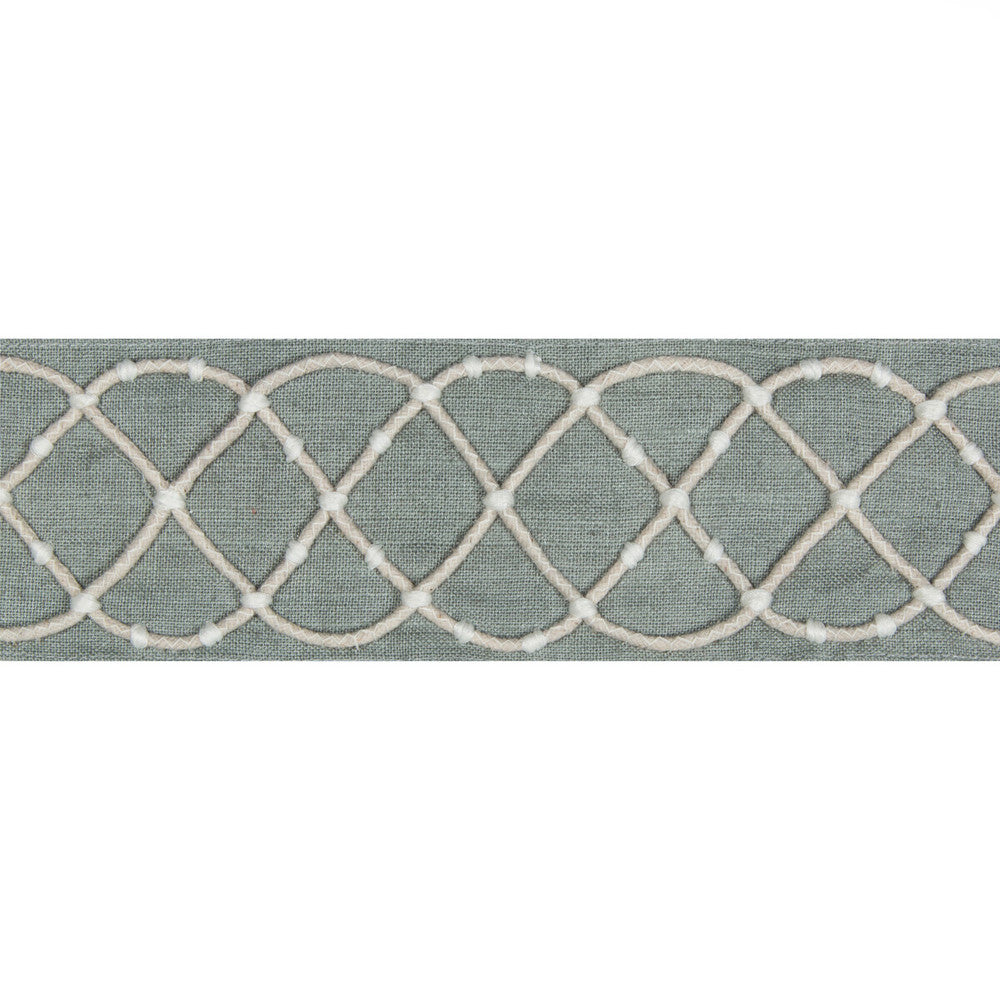 Fisherman'S Net Silver by Kravet Basics Designer Trim JEFFREY ALAN MARKS OCEANVIEW LINEN - 60%;JUTE - 30%;COTTON - 10% India - Horizontal: 3 and Vertical: 3.5 3 - Swanky Fabrics -