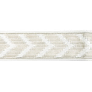 Kravet Trim Chevron Velvet Tape Blanc