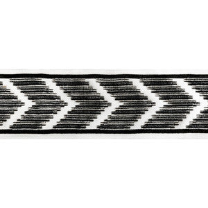 Kravet Trim Chevron Velvet Tape Noir