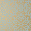 Thibaut Wallpaper Allison Aqua on Metallic Gold T35176