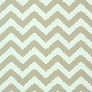 Thibaut Wallpaper Widenor Chevron Taupe on Aqua T35189