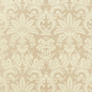Thibaut Wallpaper West Indies Damask Cream on Beige T3632