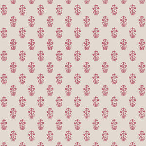 Thibaut Wallpaper Corwin Raspberry on Natural T36406