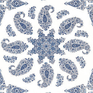 Thibaut Wallpaper East India Blue and White T36429