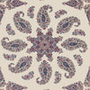 Thibaut Wallpaper East India Raspberry and Blue on Natural T36430