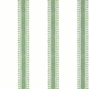 Thibaut Wallpaper Cambridge Stripe Green T36466