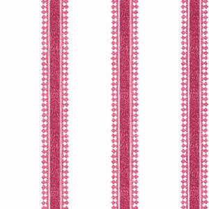 Thibaut Wallpaper Cambridge Stripe Raspberry T36469