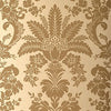 Thibaut Wallpaper ADDISON DAMASK - Tobacco on Metallic