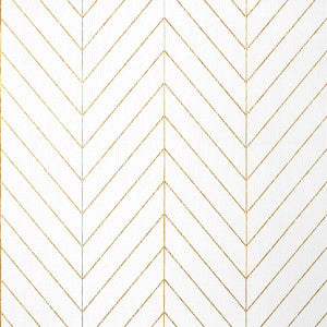 Thibaut Wallpaper Land Bridge White and Metallic Gold T41005
