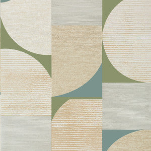 Thibaut Wallpaper Saturn Metallic Gold and Moss T41026