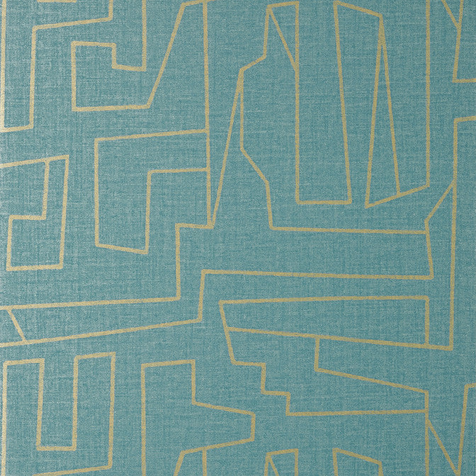 Matrix Metallic Gold and Teal T41032 by Thibaut Wallpaper Thibaut Wallpaper Matrix Metallic Gold and Teal T41032Wallpaper Modern Resource 4 Non Woven Wallpaper UNITED STATES </p><p>Repeat: V: 25.25 27 - Fabric Carolina -