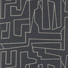 Thibaut Wallpaper Matrix Off White on Black T41033