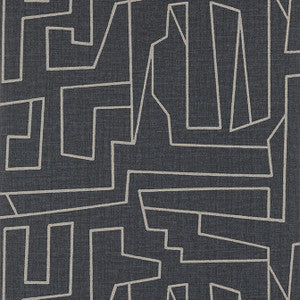 Thibaut Wallpaper Matrix Off White on Black T41033
