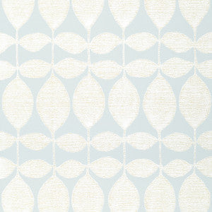 Thibaut Wallpaper Lola Pearl on Soft Blue T41043