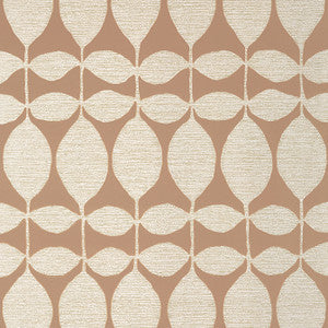 Thibaut Wallpaper Lola Metallic Pewter on Rust T41046