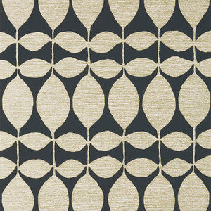 Thibaut Wallpaper Lola Metallic Gold on Black T41047