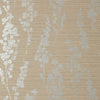 Thibaut Wallpaper Spring Blooms Metallic Silver on Taupe T41053