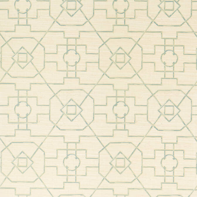 East Gate Cream and Aqua T41152 by Thibaut Wallpaper Thibaut Wallpaper East Gate Cream and Aqua T41152Wallpaper Grasscloth Resource 3 Printed Sisal KOREA </p><p>Repeat: V: 19 36 - Fabric Carolina -