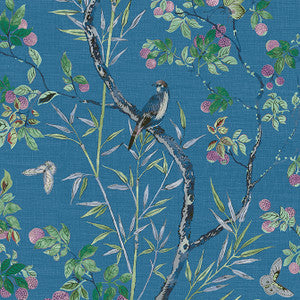 Thibaut Wallpaper Claire Navy T42008