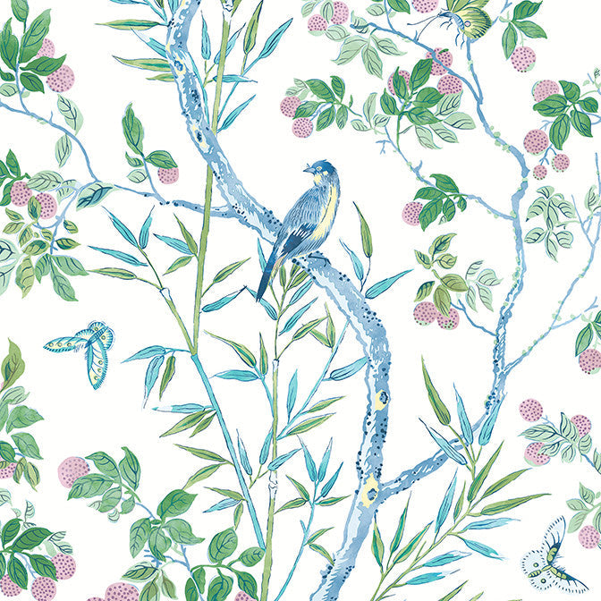 Claire Blue and Green T42014 by Thibaut Wallpaper Thibaut Wallpaper Claire Blue and Green T42014Wallpaper Sojourn Non Woven Wallpaper UNITED STATES </p><p>Repeat: V: 36 27 - Fabric Carolina -