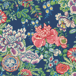 Thibaut Wallpaper Peony Garden Navy T42015