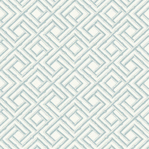 Thibaut Wallpaper French Lattice Spa Blue T42050