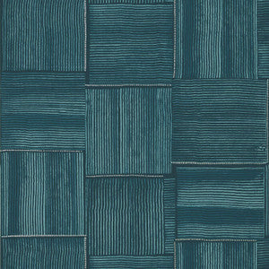 Thibaut Wallpaper Hayworth Turquoise and Blue T422
