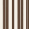 Thibaut Wallpaper Norfolk Stripe Chocolate Brown T44049