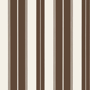 Thibaut Wallpaper Norfolk Stripe Chocolate Brown T44049