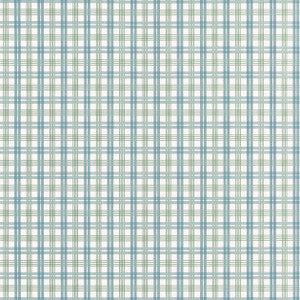 Thibaut Wallpaper Huntley Plaid Peacock Blue and Green T44055