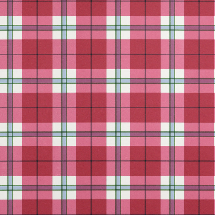 Douglas Plaid Red T44070 by Thibaut Wallpaper Thibaut Wallpaper Douglas Plaid Red T44070Wallpaper STRIPES & CHECKS RESOURCE Non Woven Wallpaper U.S.A </p><p>Repeat: H: , V: 6.75   (17.14  cm) 27  in  (68.58  cm) - Fabric Carolina -