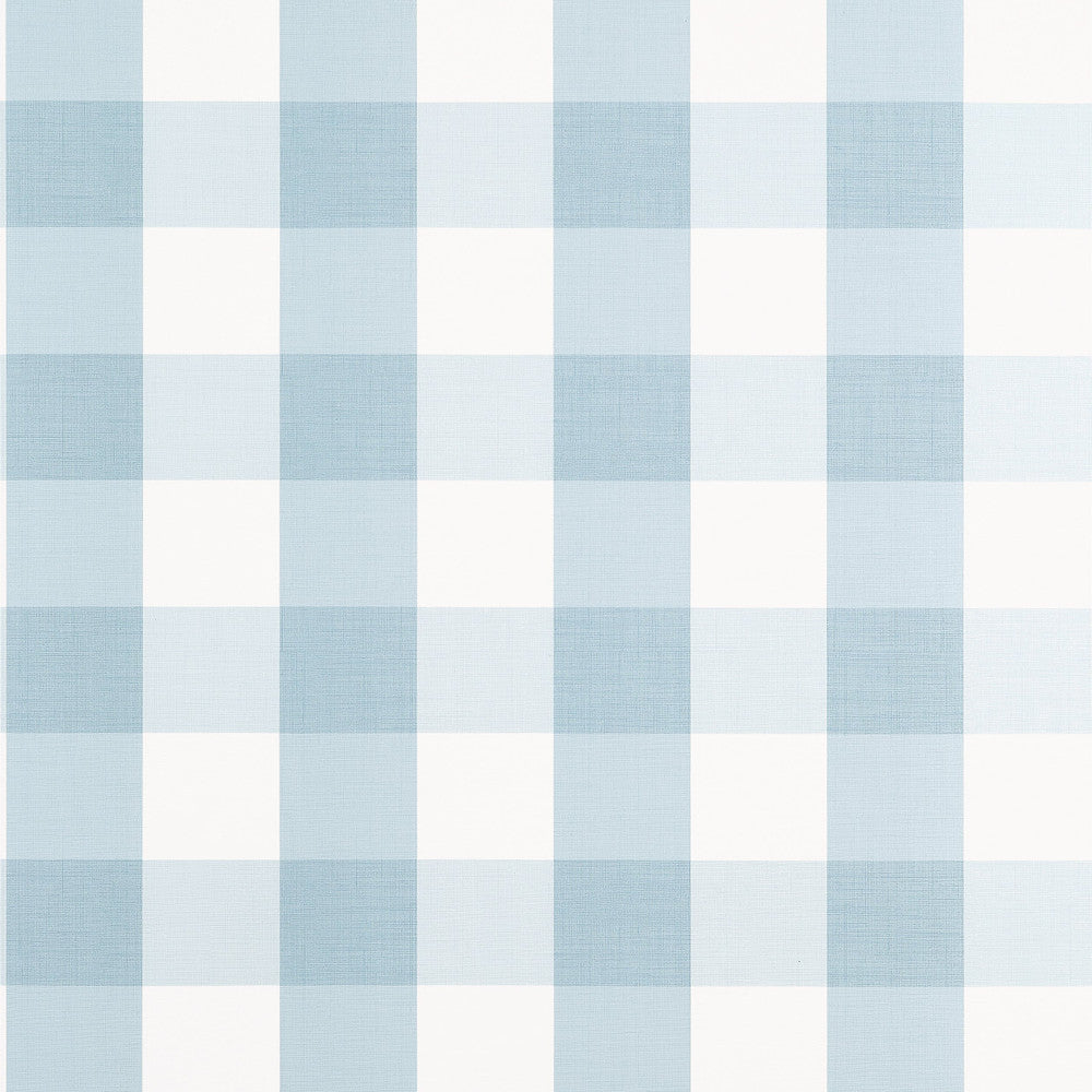 Buffalo Check Spa Blue T44080 by Thibaut Wallpaper Thibaut Wallpaper Buffalo Check Spa Blue T44080Wallpaper STRIPES & CHECKS RESOURCE Non-Woven Vinyl Wallpaper U.S.A </p><p>Repeat: H: , V: 6.25   (15.88  cm) 27  in  (68.58  cm) - Fabric Carolina -