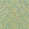 Thibaut Wallpaper HARVARD DAMASK - Pearl on Aqua