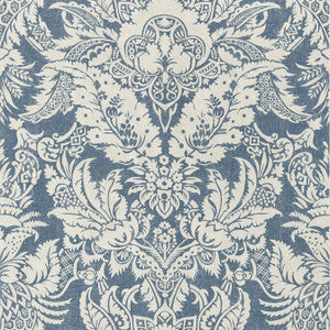 Thibaut Wallpaper Chardonnet Damask Navy T72583