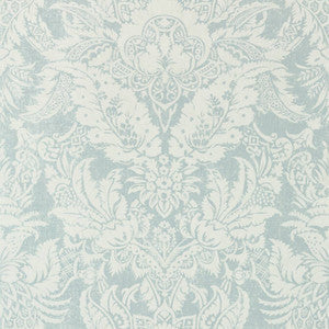 Thibaut Wallpaper Chardonnet Damask Aqua T72585