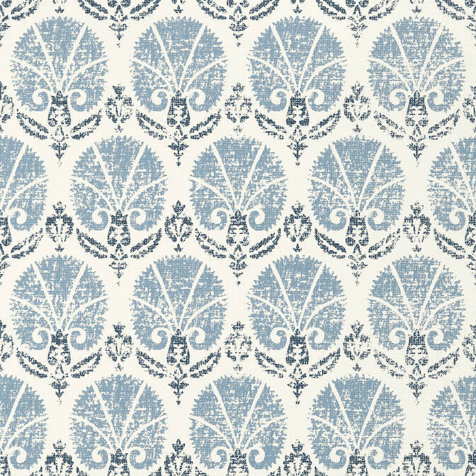 Turkish Damask Blue and White T72611 by Thibaut Wallpaper Thibaut Wallpaper Turkish Damask Blue and White T72611Wallpaper Chestnut Hill Paperweave KOREA </p><p>Repeat: V: 18 36 - Fabric Carolina -