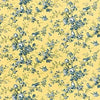 Thibaut Wallpaper ISABELLE - Blue on Yellow
