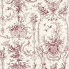 Thibaut Wallpaper ROCKWOOD TOILE - Red on Cream