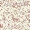 Thibaut Wallpaper PAYSANNERIE TOILE - Red on Cream