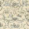 Thibaut Wallpaper PAYSANNERIE TOILE - Black on Beige