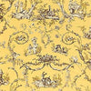 Thibaut Wallpaper PAYSANNERIE TOILE - Black on Yellow