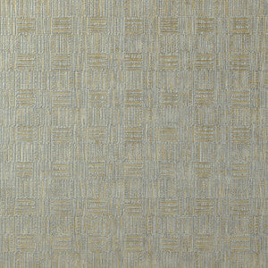 Thibaut Wallpaper Tunica Basket Grey with Metallic Gold T75085