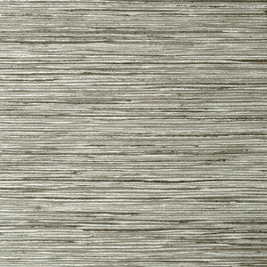 Thibaut Wallpaper Jindo Grass Charcoal on Metallic Silver T75120